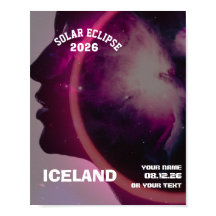 Total solar eclipse August 2026 text personalized