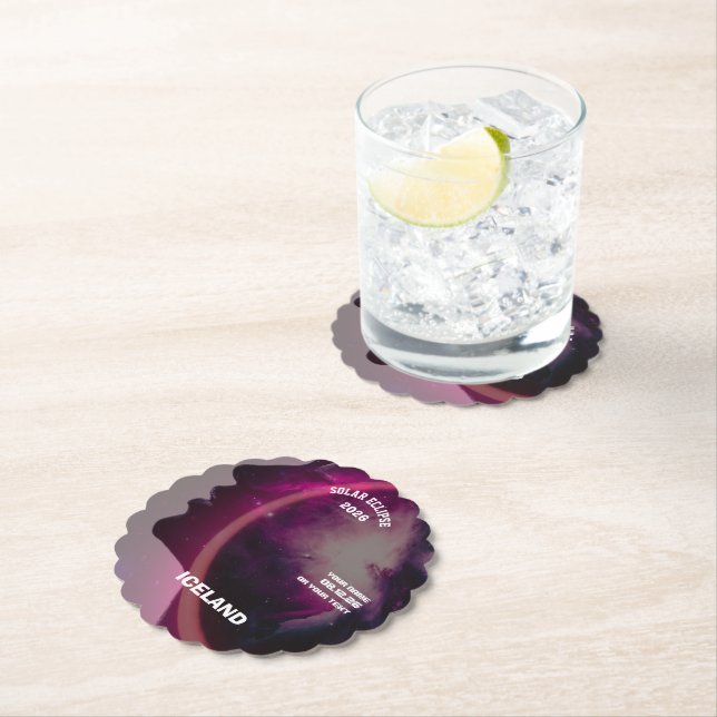 Total solar eclipse August 2026 text personalized Underlägg Papper (Insitu)