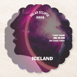 Total solar eclipse August 2026 text personalized Underlägg Papper