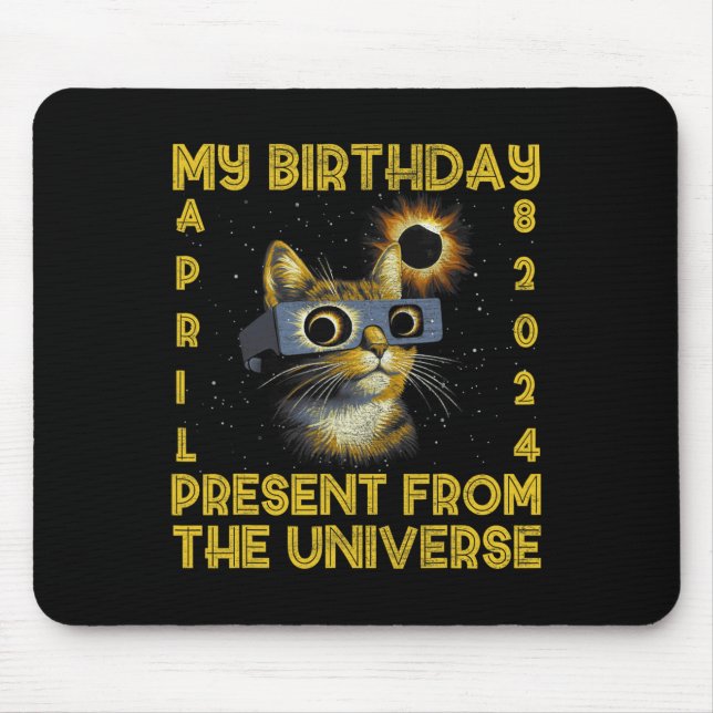 Total Solar Eclipse Birthday April 8 2024 Cat Birt Musmatta (Framsidan)