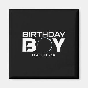 Total Solar Eclipse Birthday Boy 8 2024 Magnet