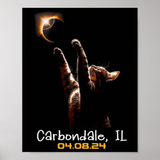 Total Solar Eclipse Carbondale Illinois Poster