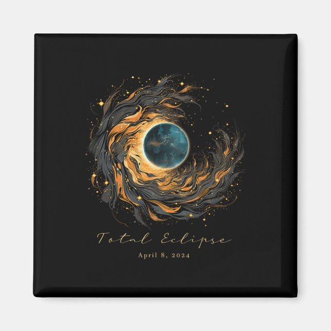 Total Solar Eclipse Chaser Fläkt Watching Shirt Ap Magnet (Framsidan)