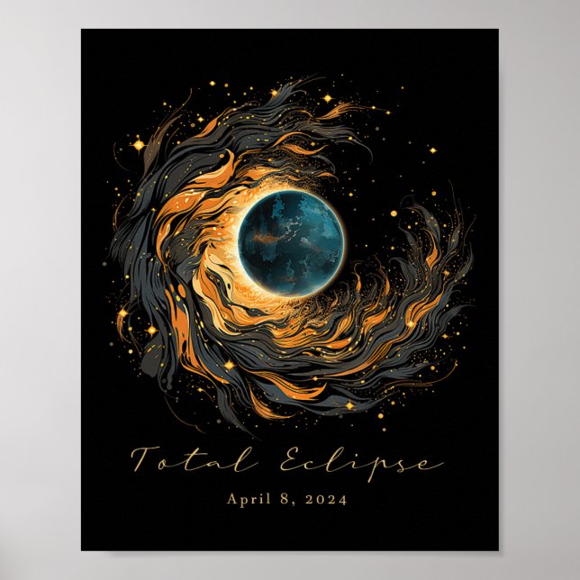 Total Solar Eclipse Chaser Fläkt Watching Shirt Ap Poster (Framsidan)