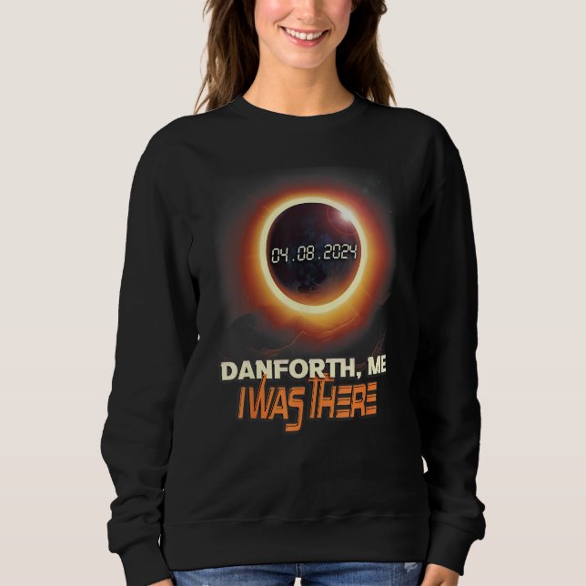 Total Solar Eclipse Danforth Maine ME T Shirt (Framsida)