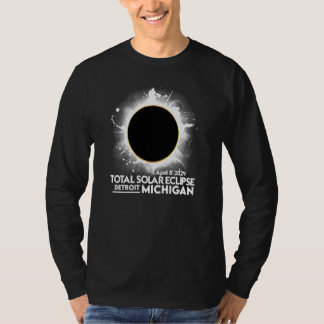 Total Solar Eclipse Detroit Michigan April 8 2024  T Shirt