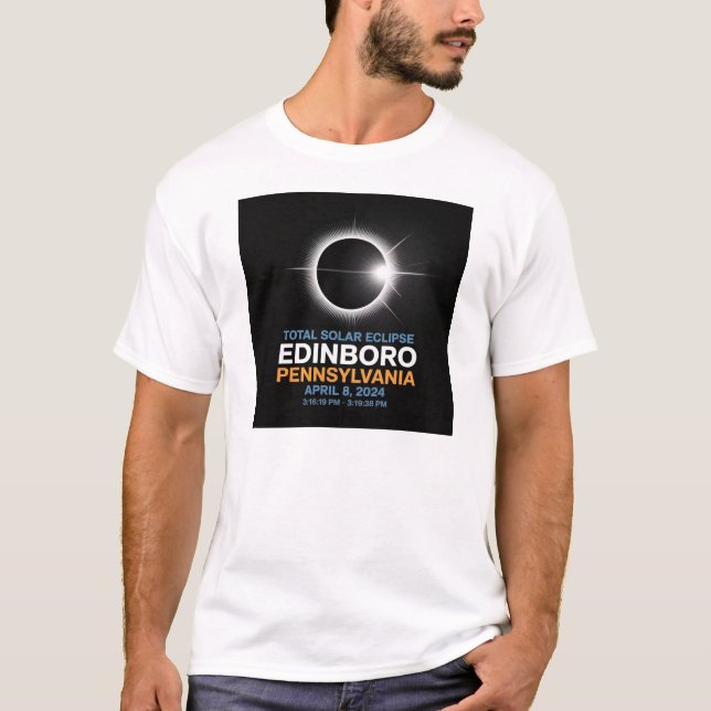 Total Solar Eclipse Edinboro T Shirt (Framsida)