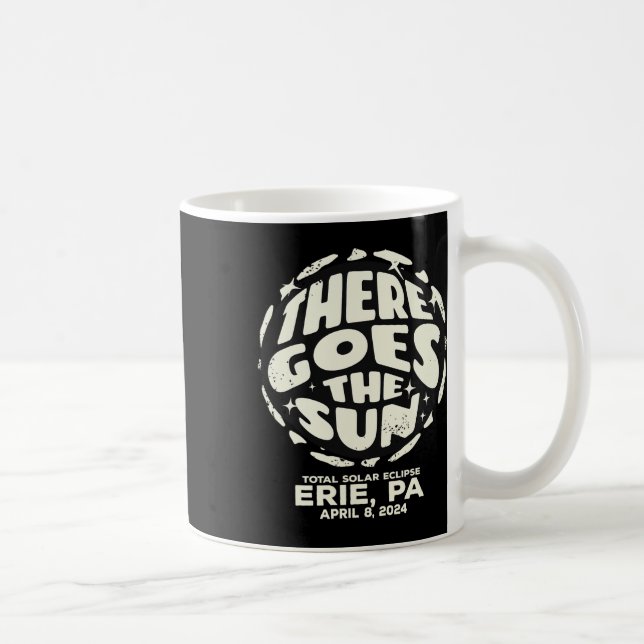 Total Solar Eclipse Erie Pa 8 april 2024 Där går Kaffemugg (Höger)