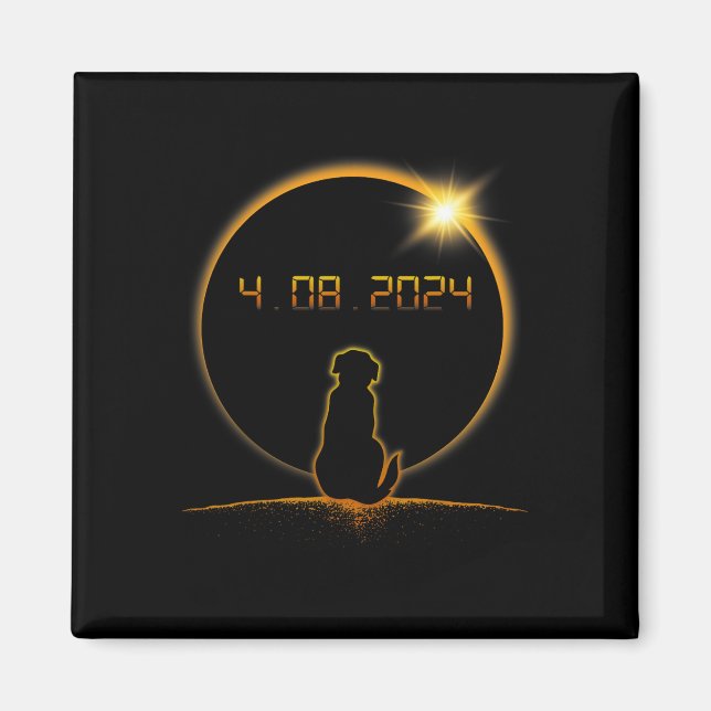 Total Solar Eclipse Hund Magnet (Framsidan)
