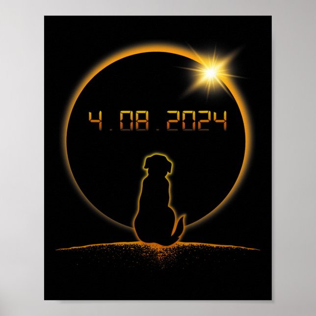 Total Solar Eclipse Hund Poster (Framsidan)
