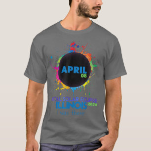 Total Solar Eclipse Illinois 2024 färgstark totali T Shirt