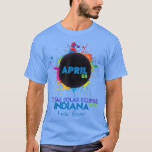 Total Solar Eclipse Indiana 2024 Färgfull Totality T Shirt