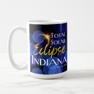 Total Solar Eclipse Indiana 8 april 2024 Kaffemugg