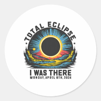 Total Solar Eclipse jag var där måndag Runt Klistermärke