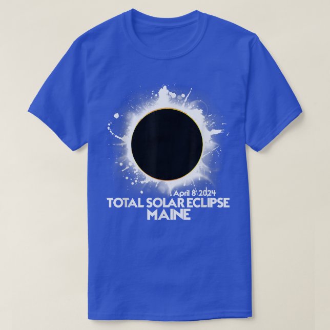 Total Solar Eclipse Maine 2024 Totality American T Shirt (Design framsida)