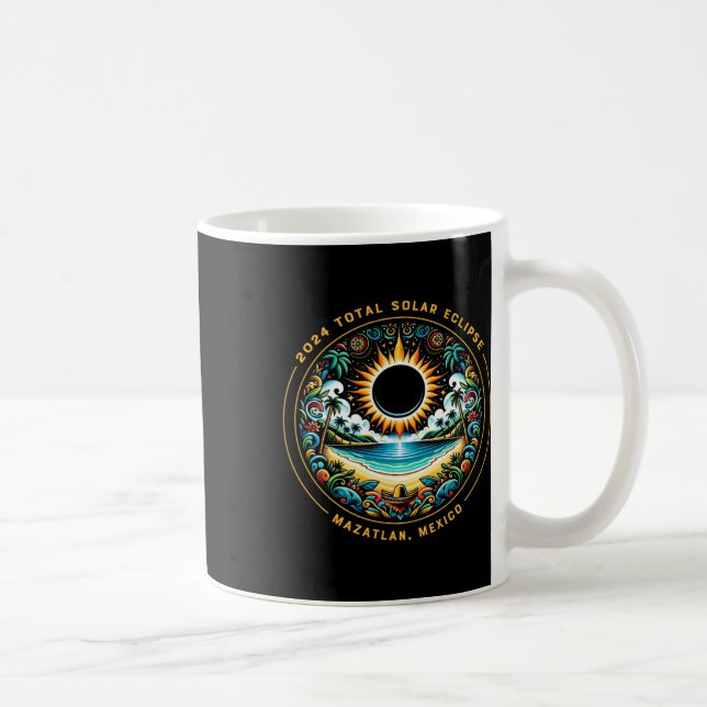 Total Solar Eclipse Mazatlan Mexico - Mexikanska B Kaffemugg (Höger)
