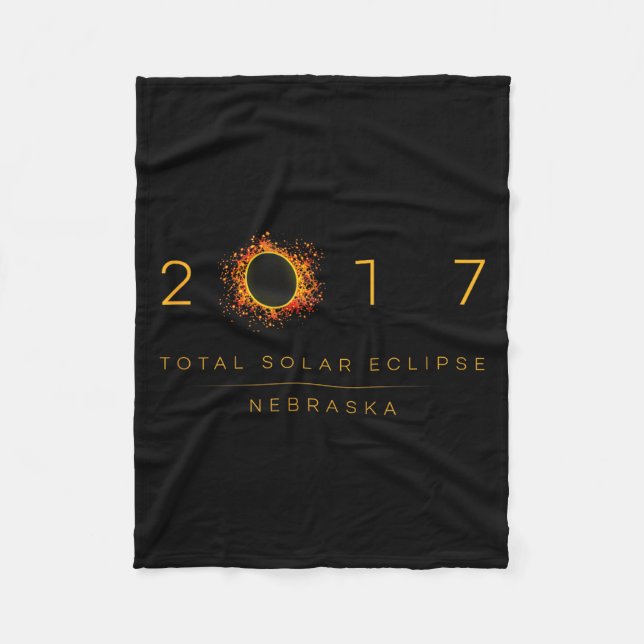 Total Solar Eclipse Nebraska 2017 Fleecefilt (Framsidan)