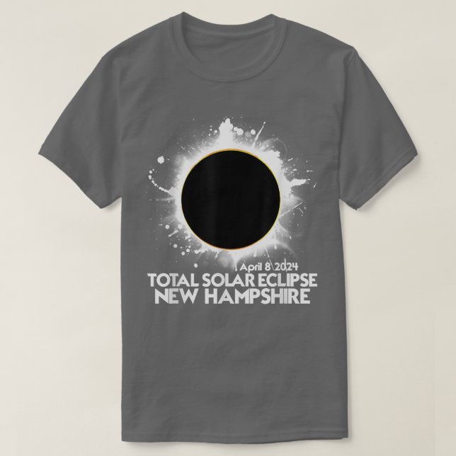 Total Solar Eclipse New Hampshire 2024 American to T Shirt (Design framsida)