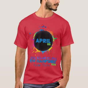 Total Solar Eclipse New Hampshire 2024 färgstark t Shirt