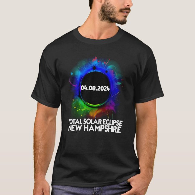 Total Solar Eclipse New Hampshire 2024 Totality Co T Shirt (Framsida)