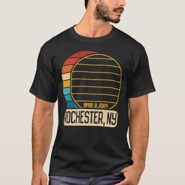 Total Solar Eclipse New York Rochester Eclipse T Shirt (Framsida)