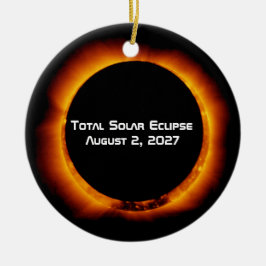 Total Solar Eclipse of the Century 2027 Julgransprydnad Keramik