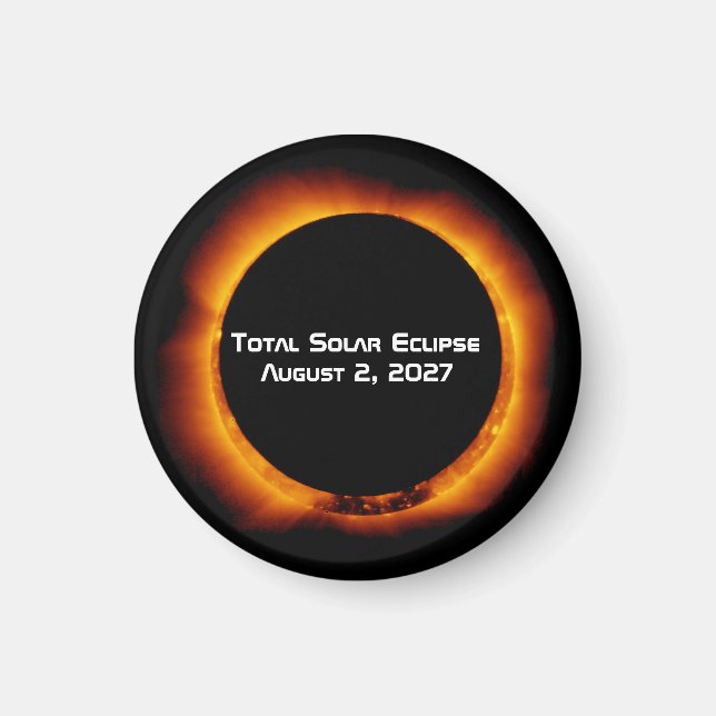 Total Solar Eclipse of the Century 2027 Magnet (Framsidan)