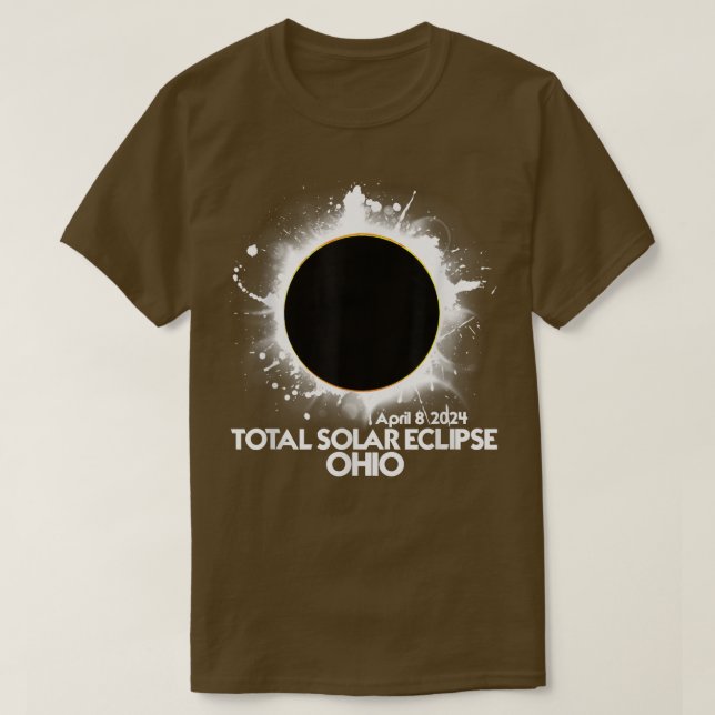 Total Solar Eclipse Ohio 2024 American Totality  T Shirt (Design framsida)