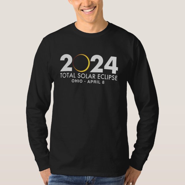 Total Solar Eclipse Ohio 2024 April 8 Totality Eve T Shirt (Framsida)