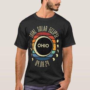 Total Solar Eclipse Ohio Sunset Retro 04.08.24 Man T Shirt