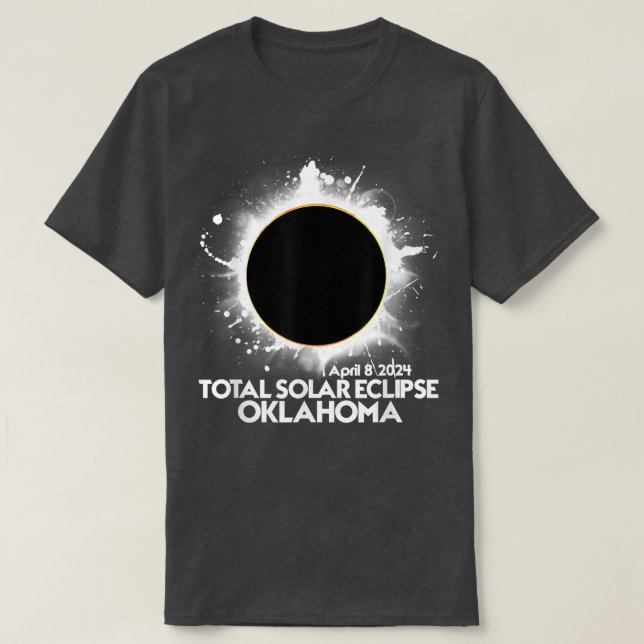 Total Solar Eclipse Oklahoma 2024 Totality America T Shirt (Design framsida)