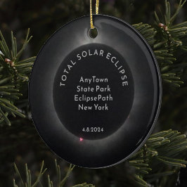 Total Solar Eclipse Ornament Anpassningsbar Bilder