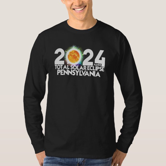 Total Solar Eclipse Pennsylvania 2024 American Tot T Shirt (Framsida)