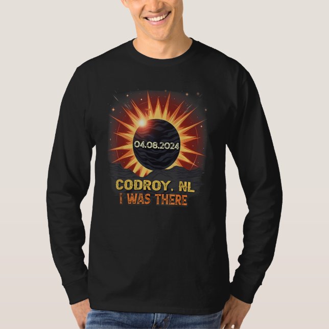 Total Solar Eclipse Retro Codroy NL Canada T Shirt (Framsida)