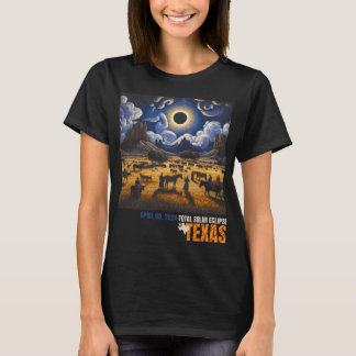 Total Solar Eclipse Retro den 8 april 2024 Astrono T Shirt