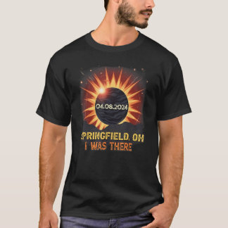 Total Solar Eclipse Retro Springfield Ohio OH T Shirt