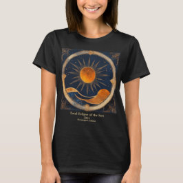 Total Solar Eclipse Rolling Backe Blue-Orange T Shirt