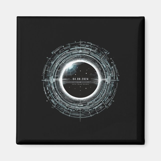 Total Solar Eclipse S.4.2024 Totality S.A.04 Magnet (Framsidan)