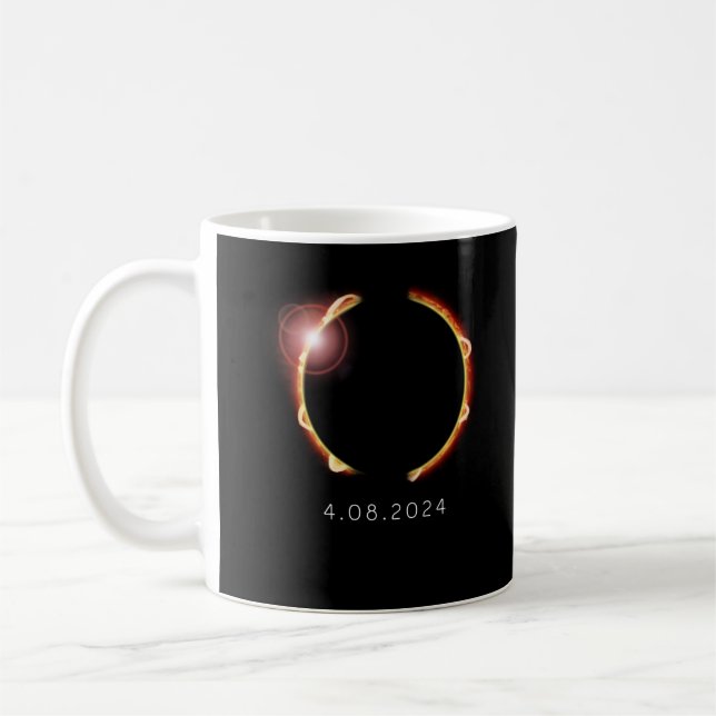 Total Solar Eclipse Sol 8 april 2024 Kaffemugg (Vänster)