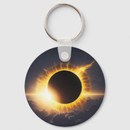 Total Solar Eclipse Souvenir Add Text för händelse Nyckelring
