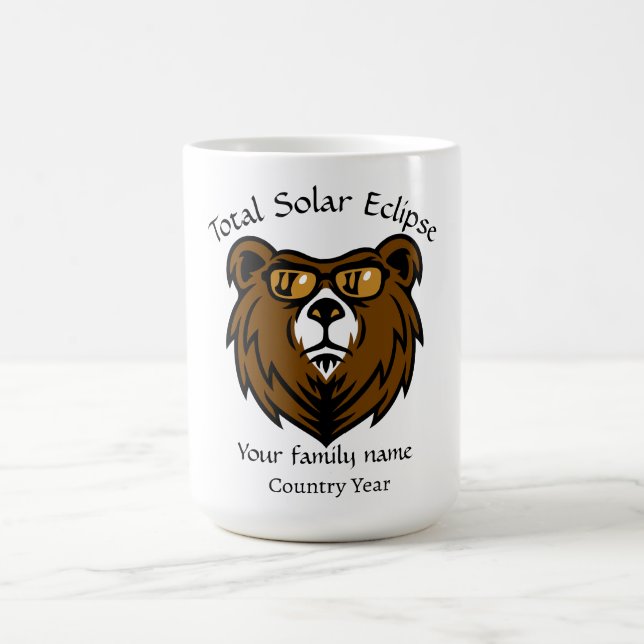 Total Solar Eclipse Spain 2026 anpassningsbar Kaffemugg (Center)
