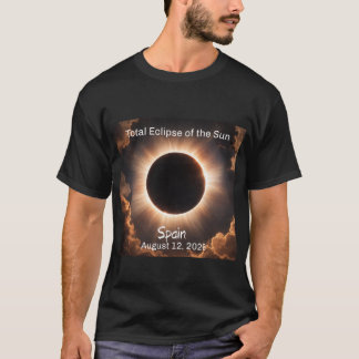 Total Solar Eclipse Spain 2026 Mens T Shirt