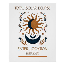 Total Solar Eclipse Spain Anpassningsbar 2026 Perfect Poster