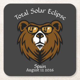 Total Solar Eclipse Spain-Anpassningsbar Underlägg Papper Kvadrat