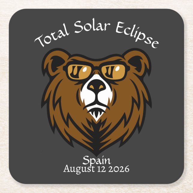 Total Solar Eclipse Spain-Anpassningsbar Underlägg Papper Kvadrat (Framsidan)