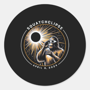 Total Solar Eclipse Squatchclipse Bigfoot Sasquatc Runt Klistermärke