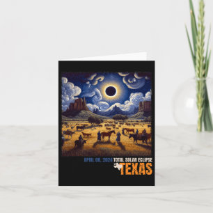 Total Solar Eclipse Texas Farm Totality 8:e april Kort