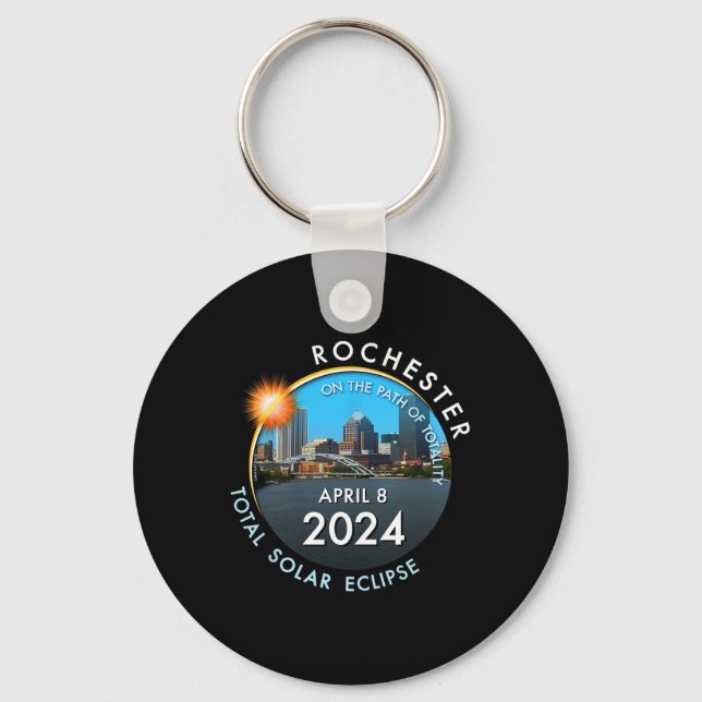 Total Solar Eclipse Totality Rochester New York 26 Nyckelring (Framsida)