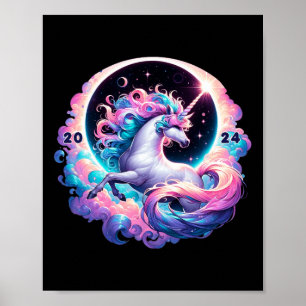 Total Solar Eclipse Totality Unicorn Poster