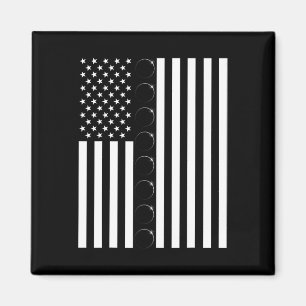 Total Solar Eclipse US American Flagga 04.08.2024 Magnet